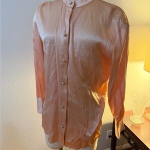 Vince Camuto Peach Satin Blouse
